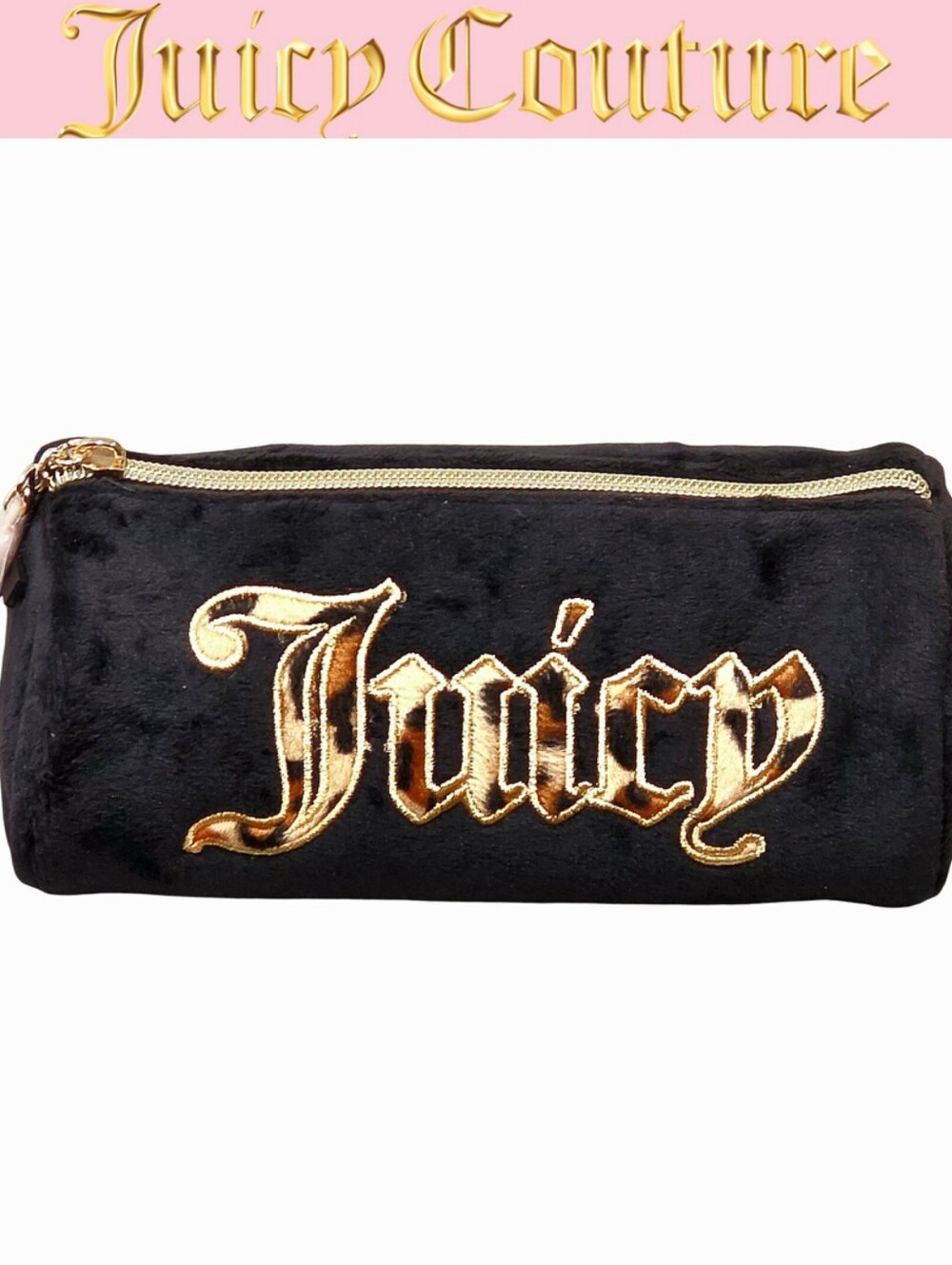 Juicy Couture Leopord Print Logo Cosmetic Pouch